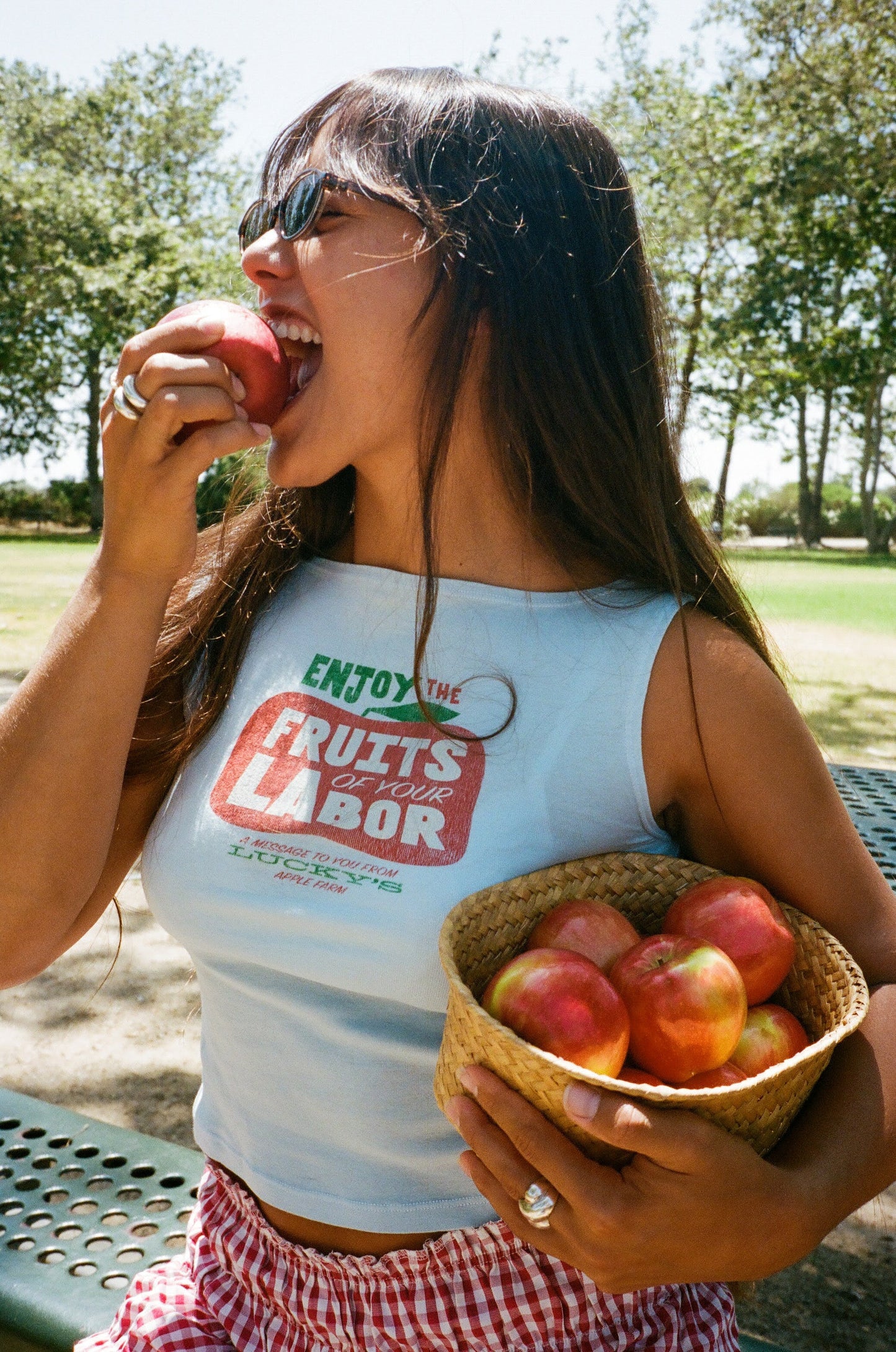 Fruits Of Labor Boat Neck Tank - Airey Blue