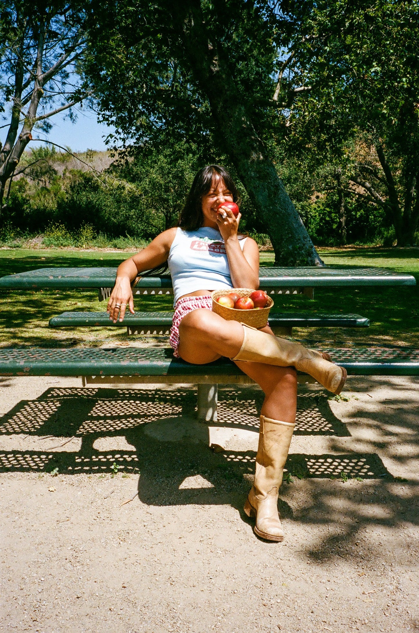 Fruits Of Labor Boat Neck Tank - Airey Blue