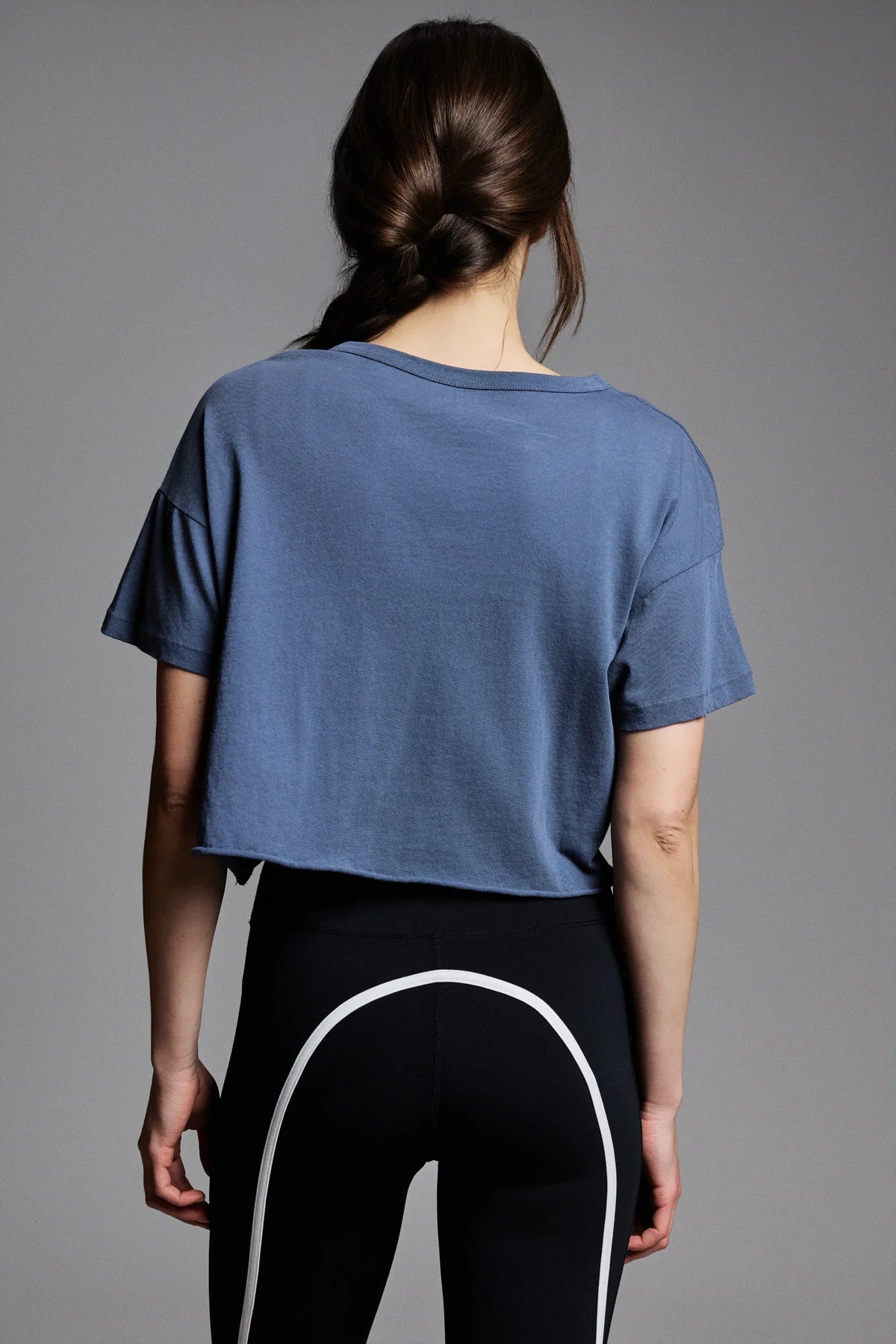 Cropped Tee - Steel Grey