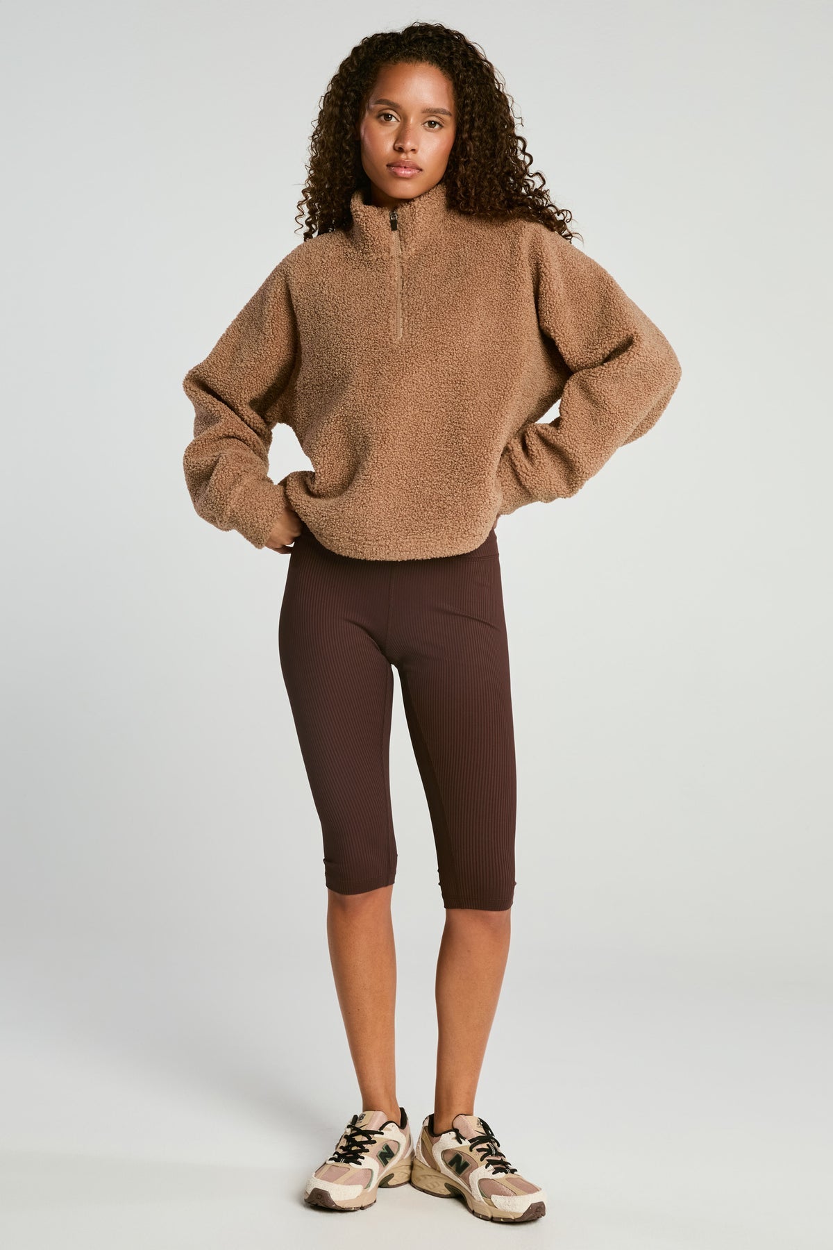 Lucia Half Zip - Taupe