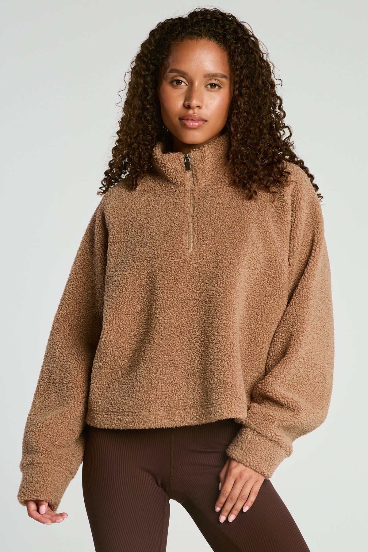 Lucia Half Zip - Taupe