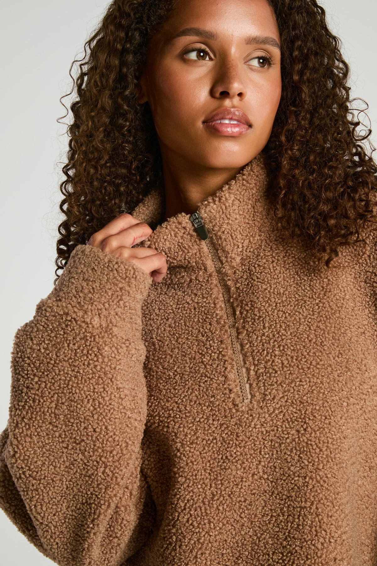 Lucia Half Zip - Taupe
