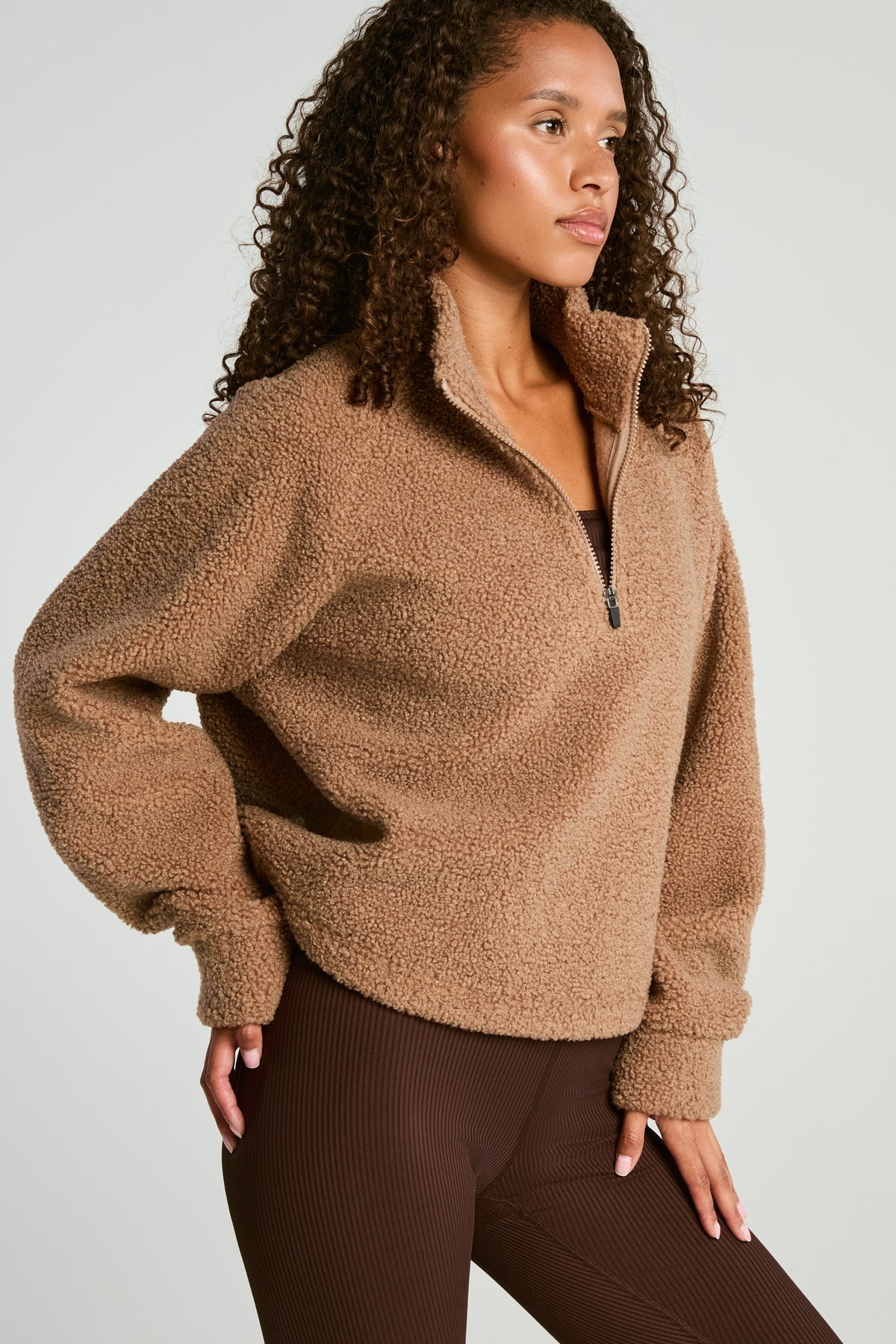 Lucia Half Zip - Taupe