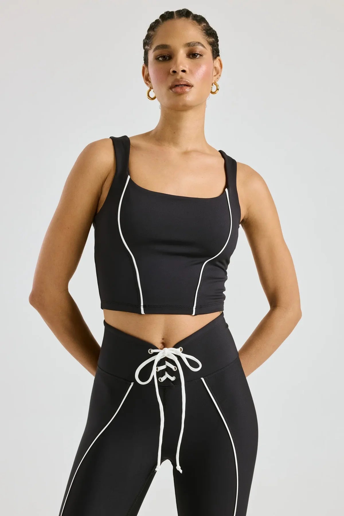 The Field Legging - Black/White