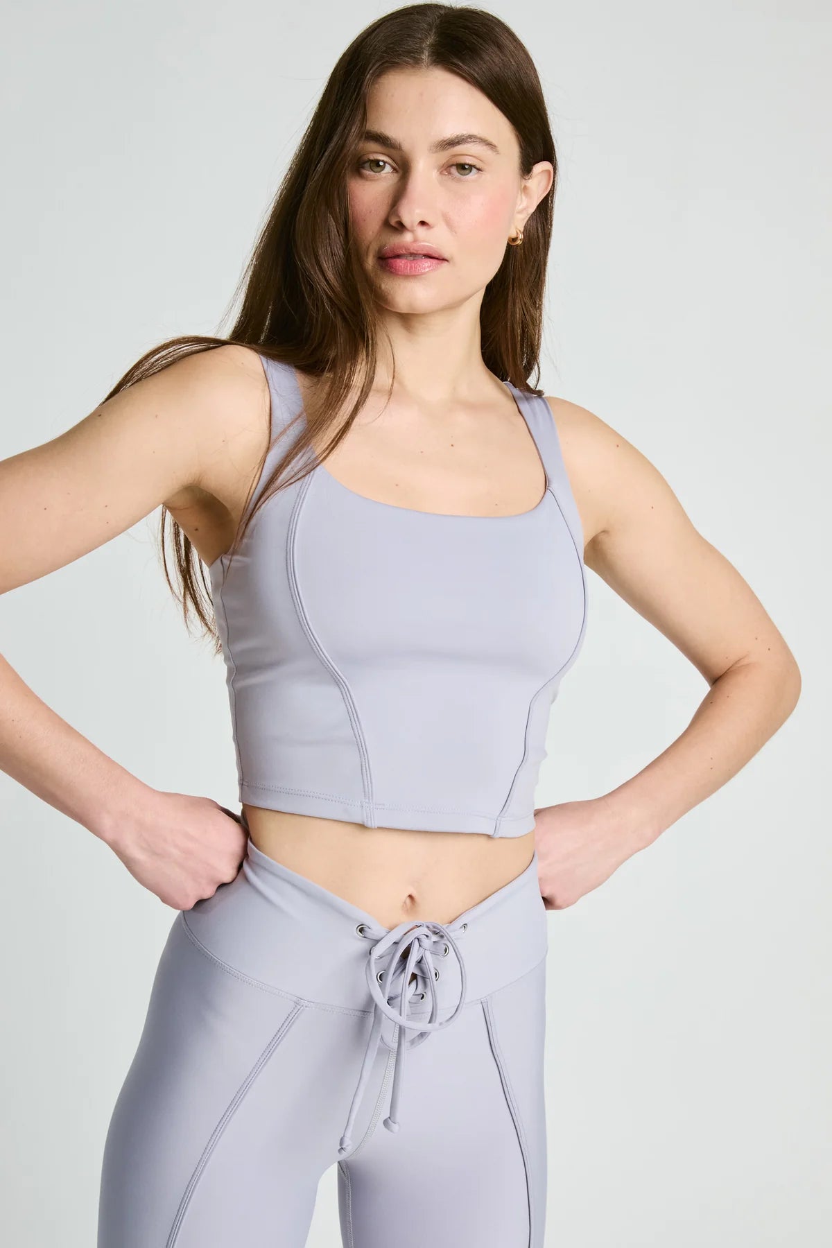 Corset Tank - Lilac Grey