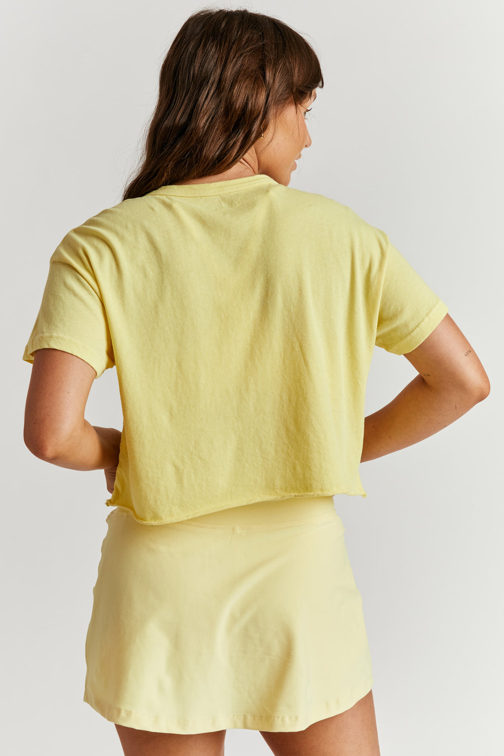 Cropped Tee - Baby Yellow