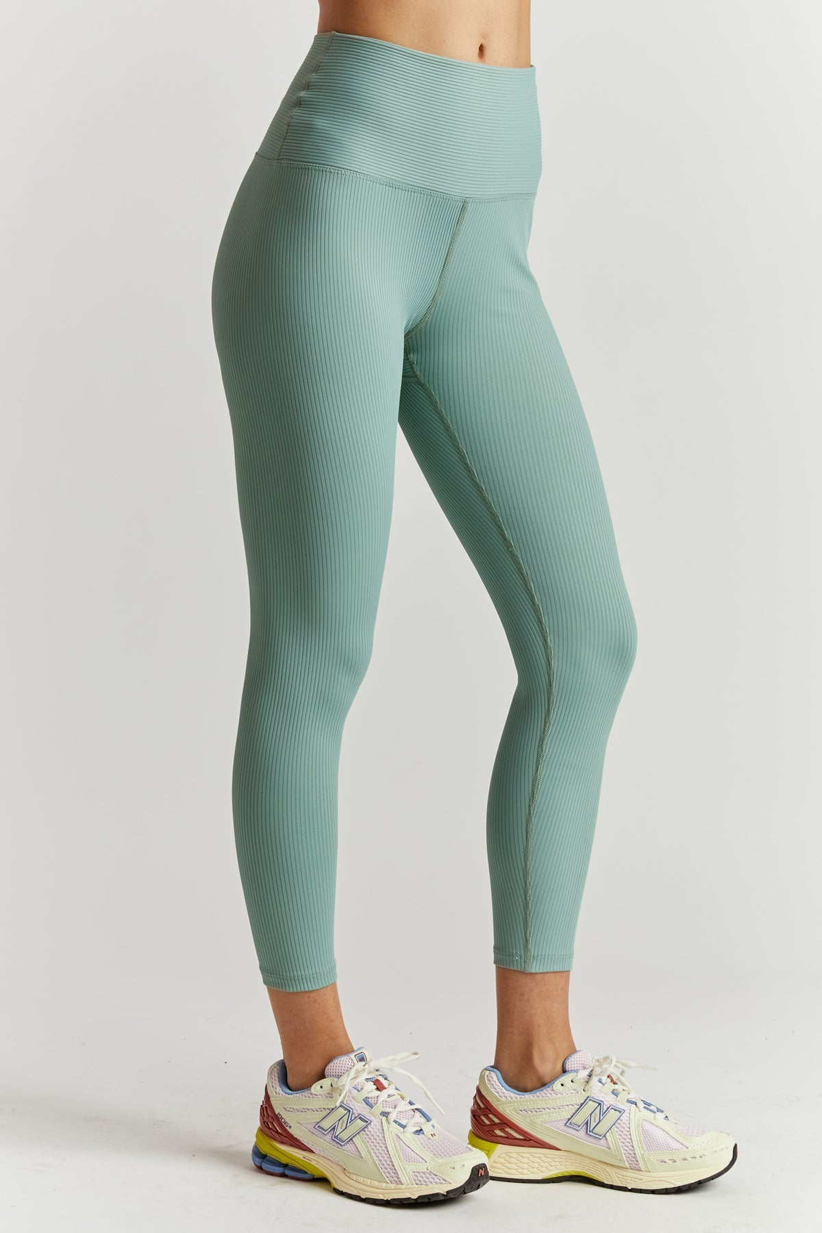 Ribbed 7/8 Legging - Basil