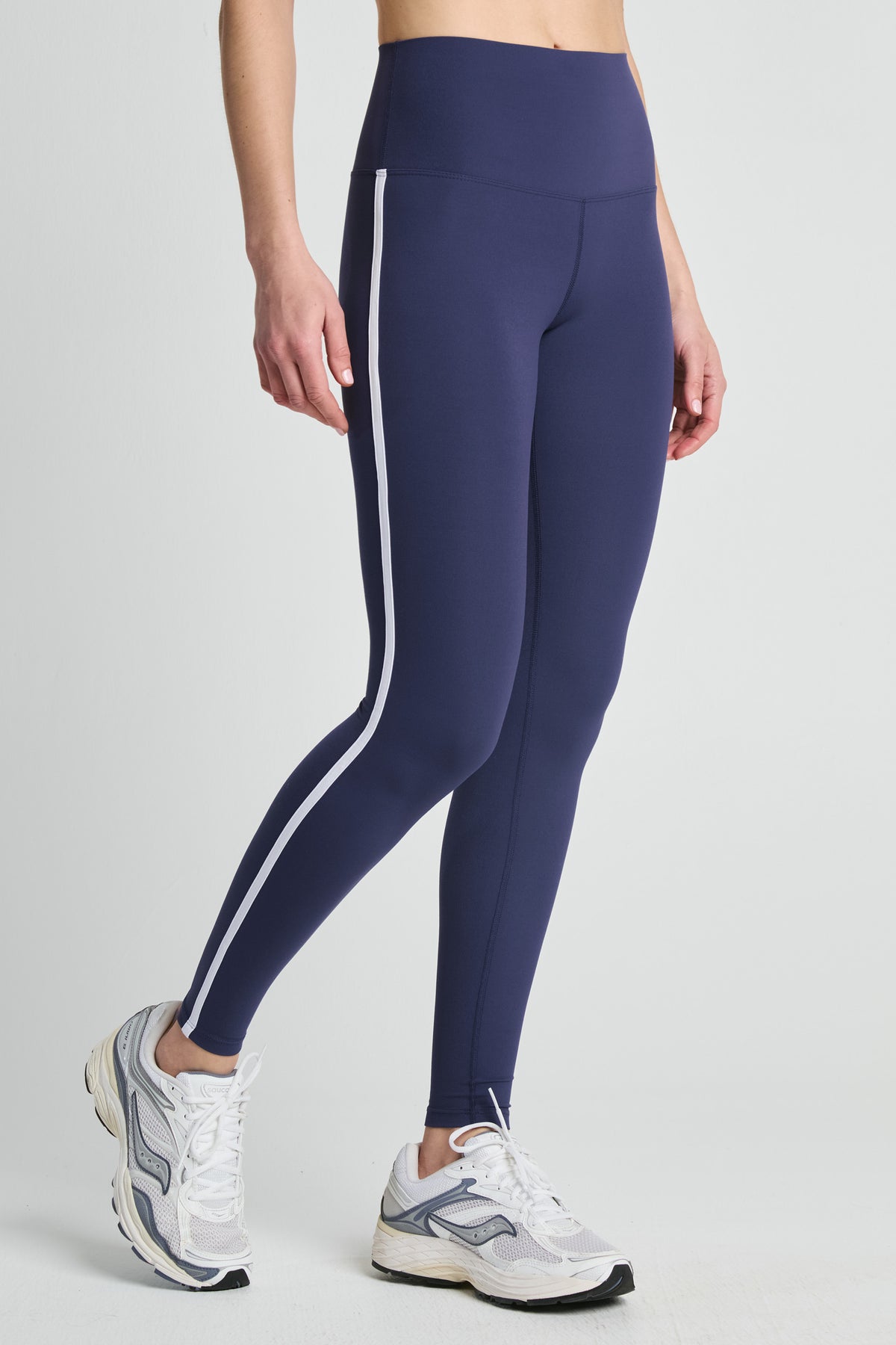 Studio Track Legging - Navy/White