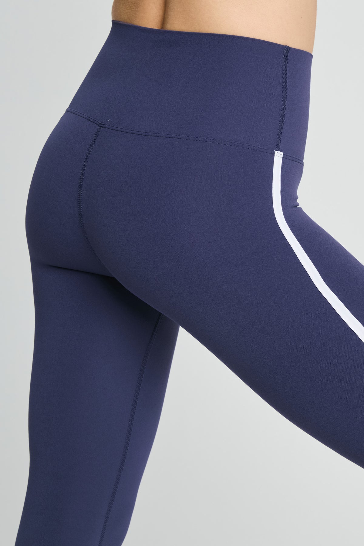 Studio Track Legging - Navy/White