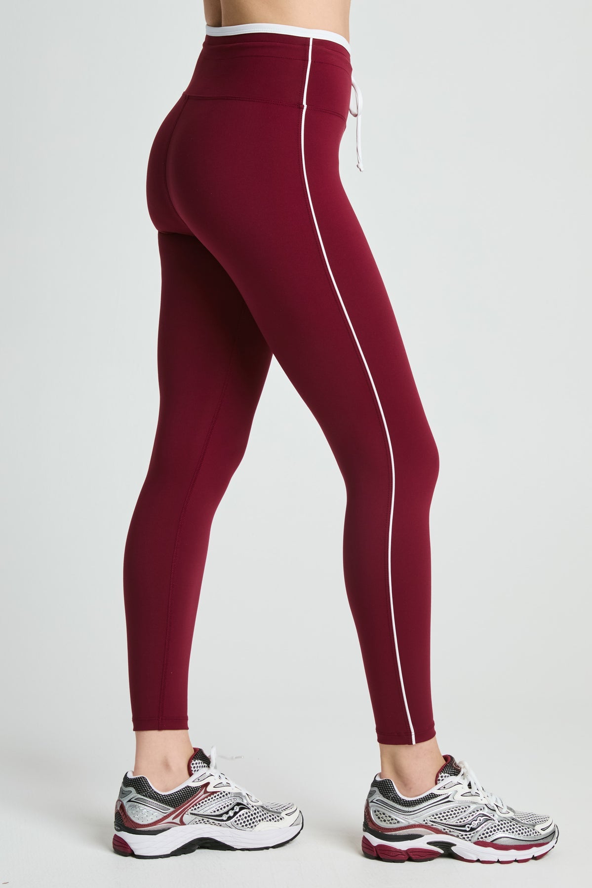 Sport Sprint Legging - Burgandy/Cream