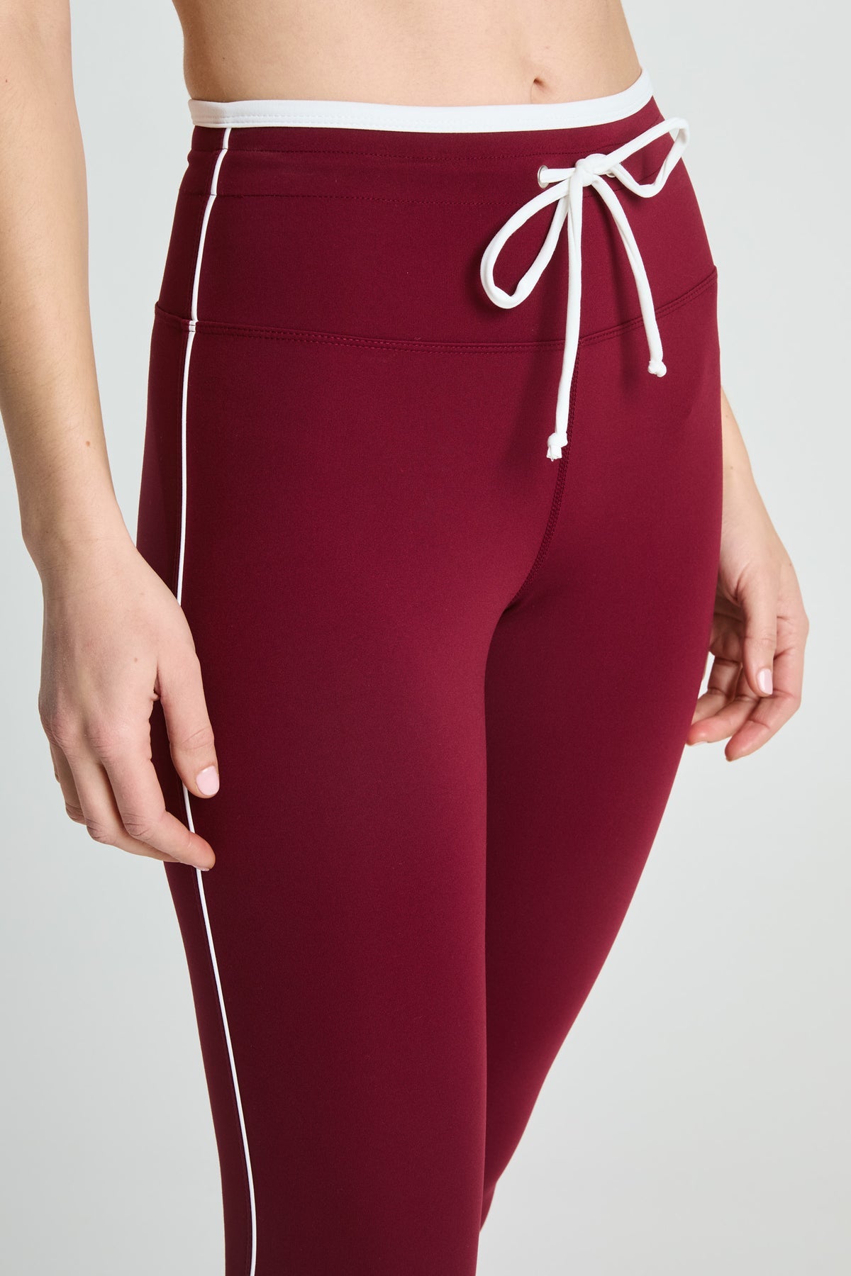 Sport Sprint Legging - Burgandy/Cream