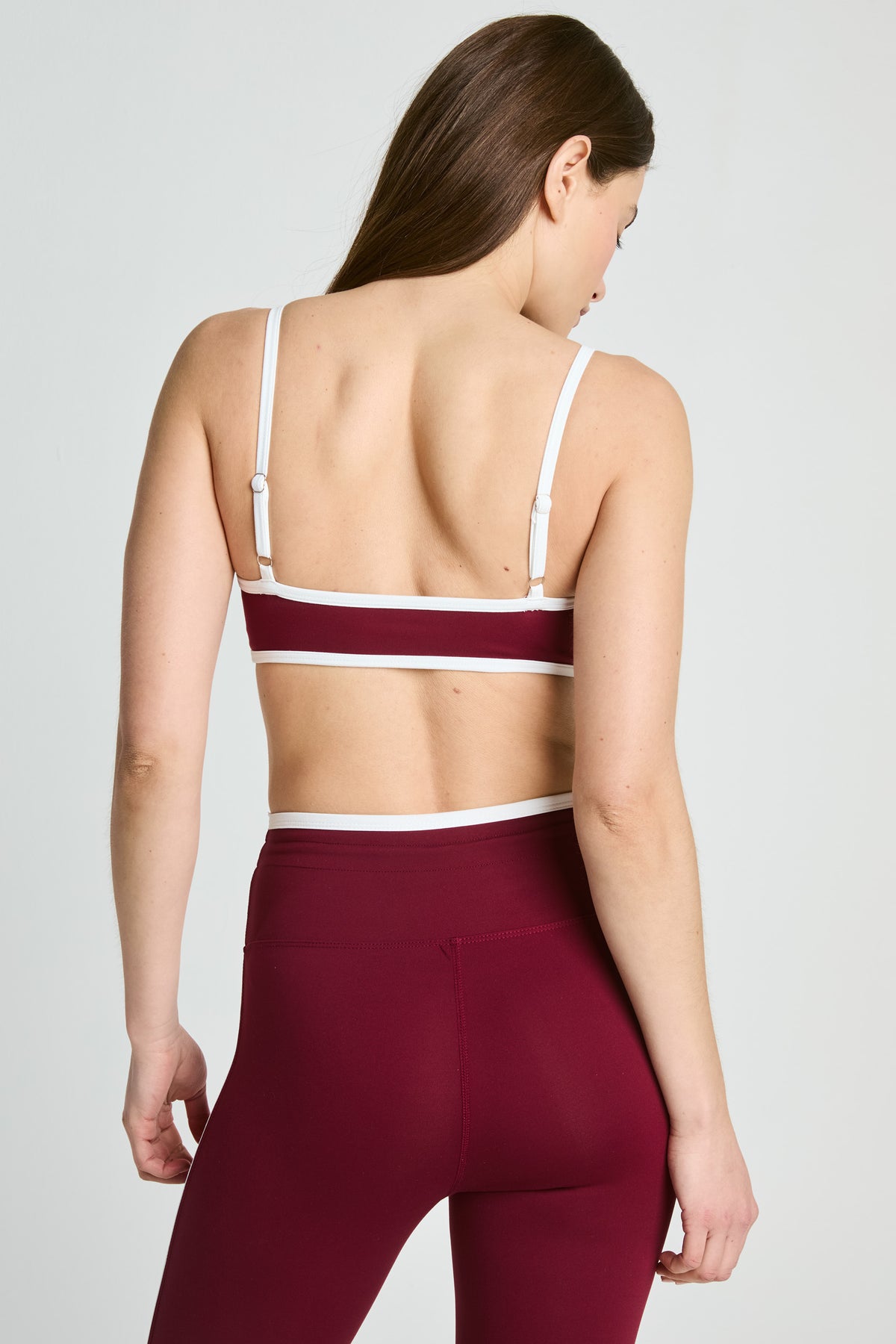 Sport Monica Bra - Burgandy/Cream