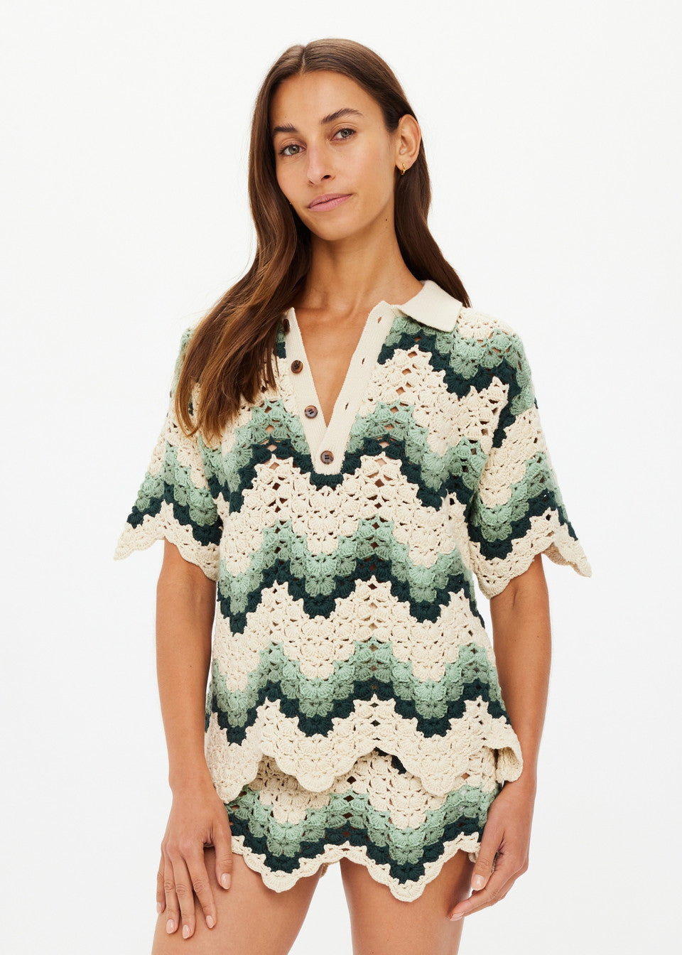 Tidal Sagra Crochet Shirt - Green