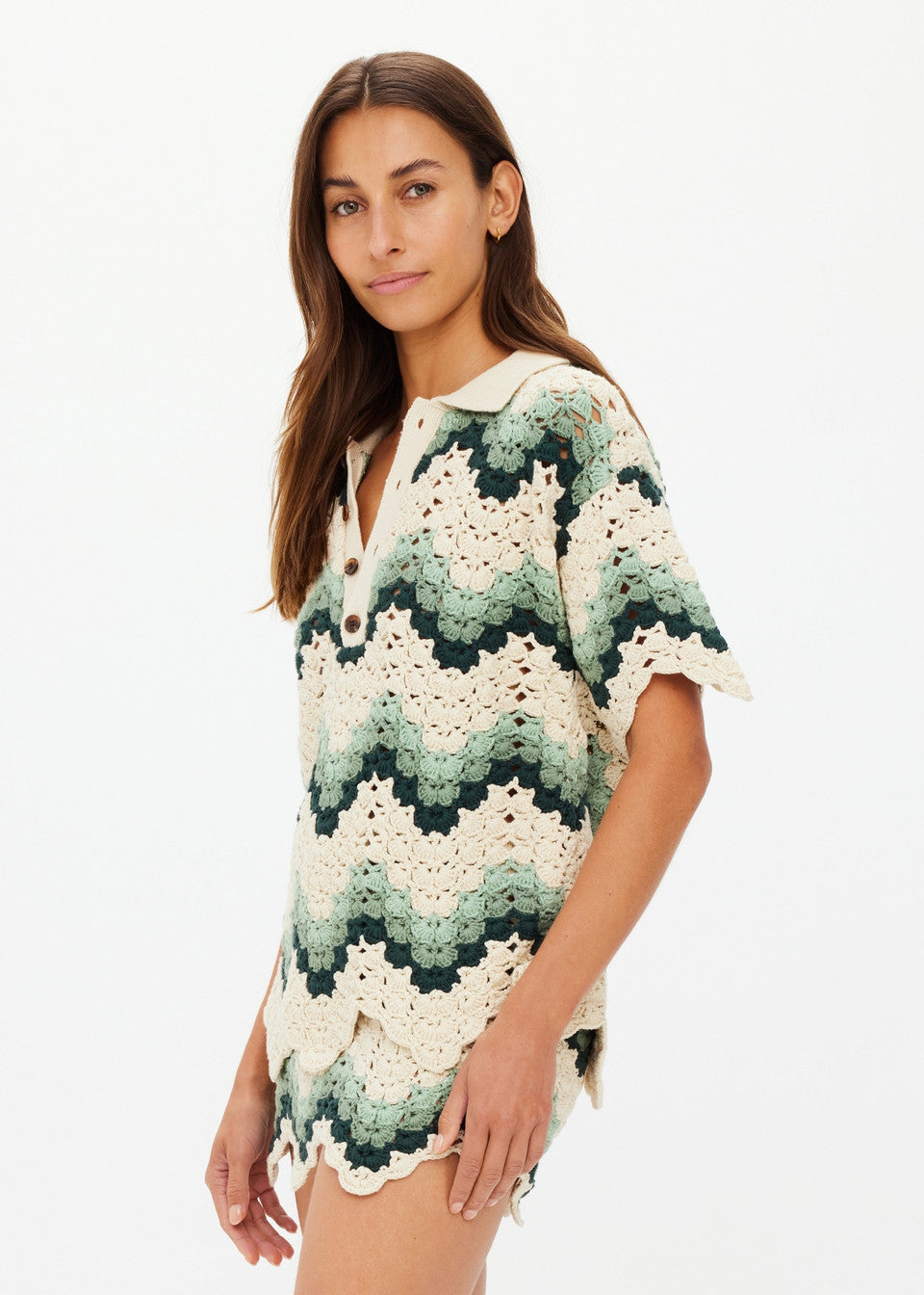 Tidal Sagra Crochet Shirt - Green