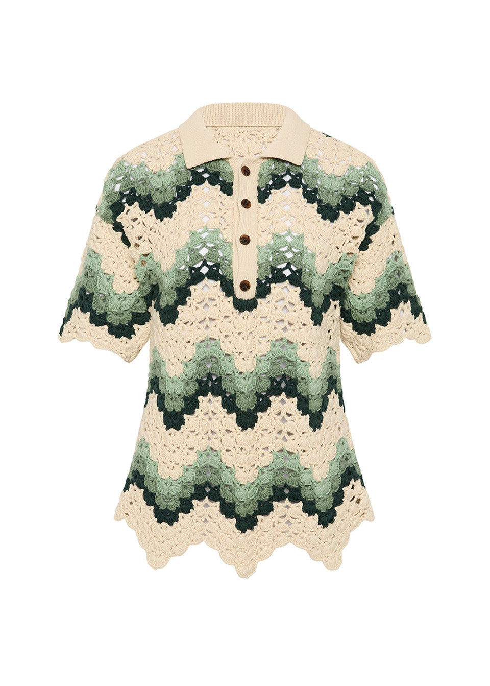 Tidal Sagra Crochet Shirt - Green