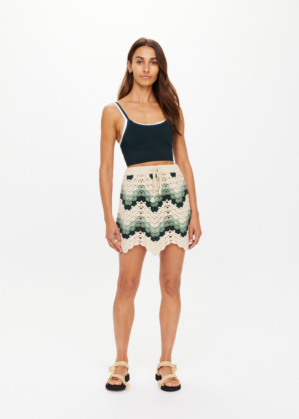 Tidal Hali Crochet Skirt - Green