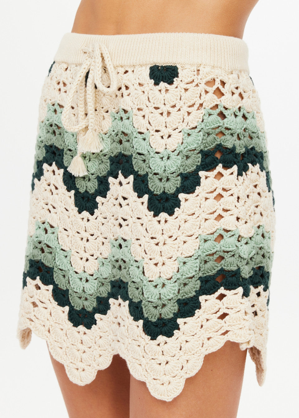 Tidal Hali Crochet Skirt - Green