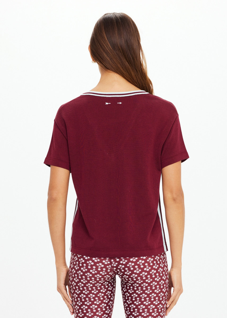 Sienna V Neck Tee - Red