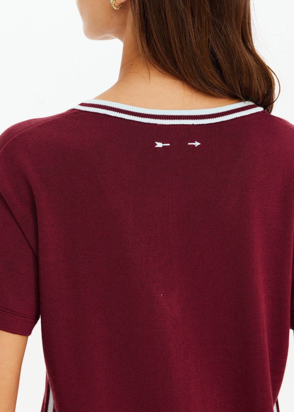 Sienna V Neck Tee - Red