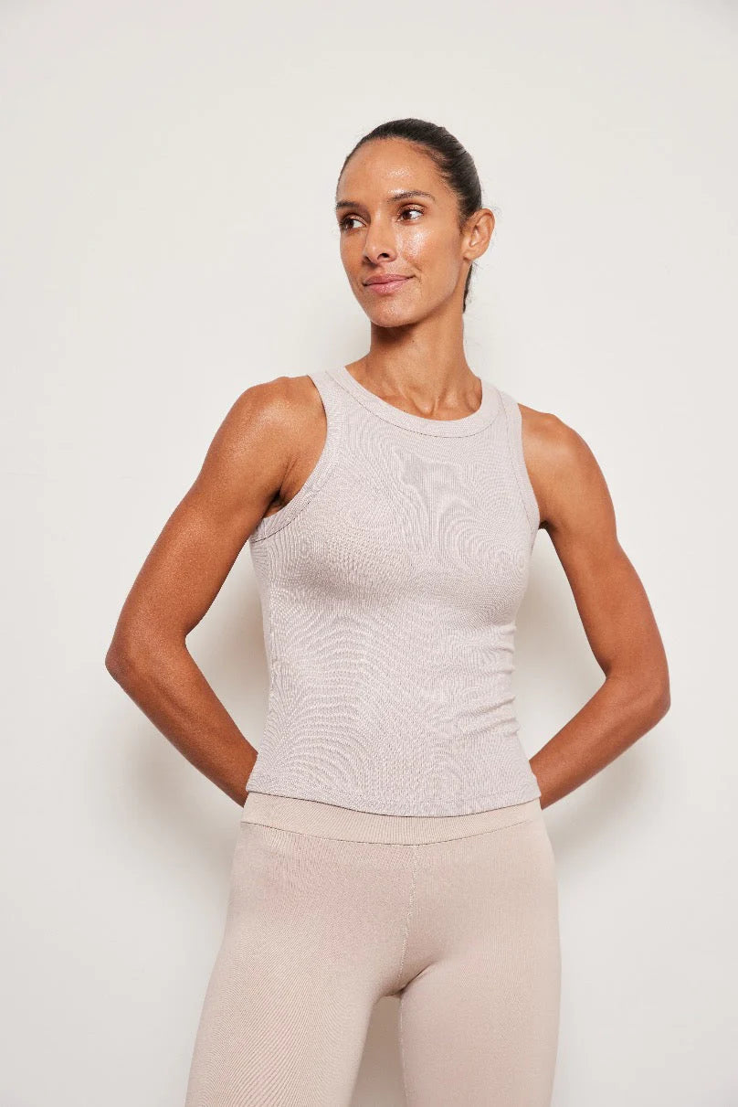 EQMT Plush Rib Tank - Taupe