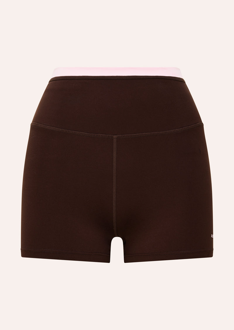 Vita 2.5 Inch Bike Short - Espresso / Chalk Pink