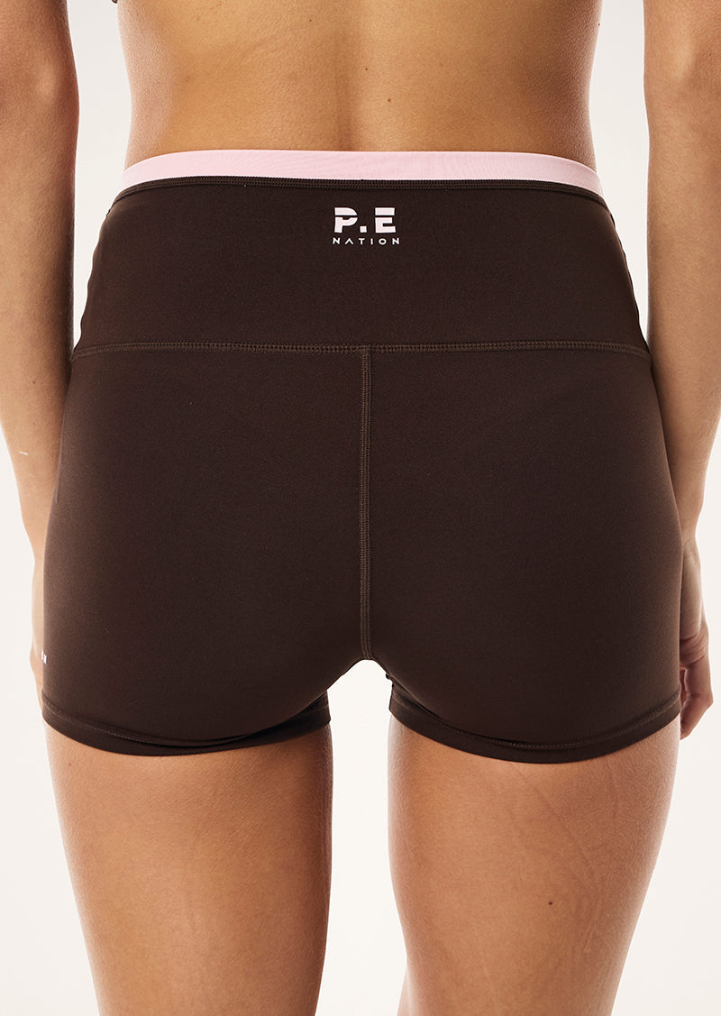 Vita 2.5 Inch Bike Short - Espresso / Chalk Pink
