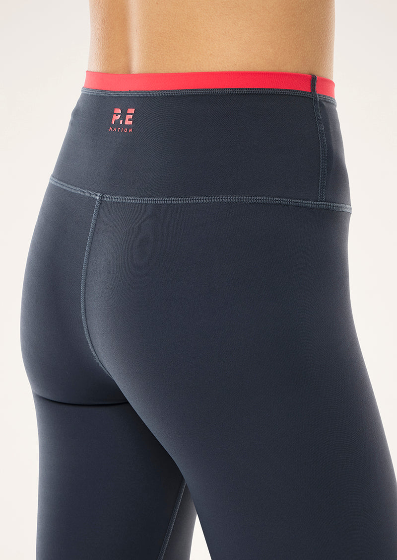 Vita Full Length Legging - MarineBlue / Strawberry