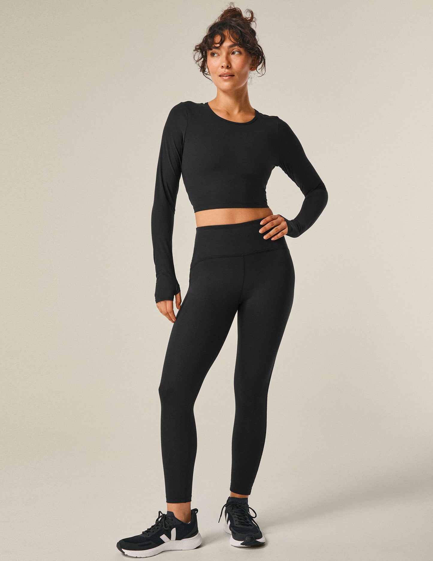 POWERBEYOND™ Lite Cardio Cropped Pullover - Black