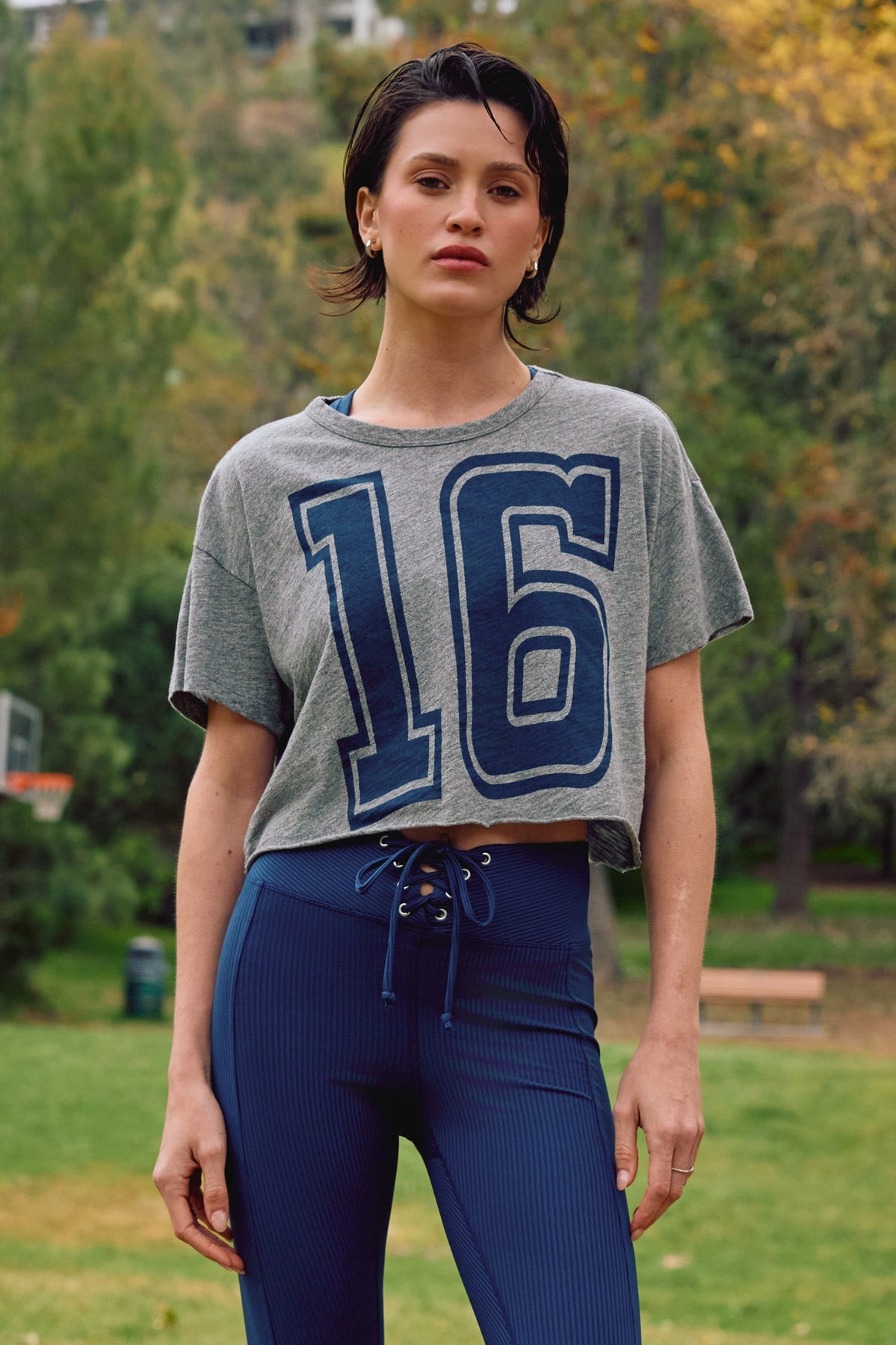 Crop Team Number Tee - Heather Grey