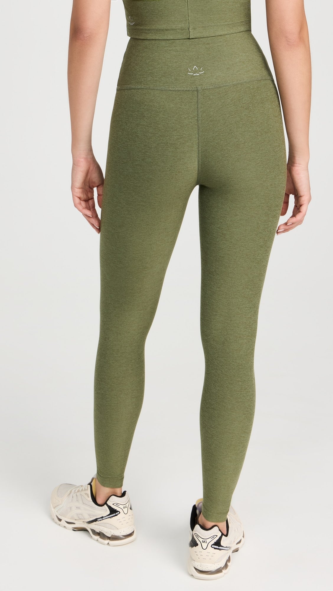 Spacedye At Your Leisure High Waisted Midi Legging - Moss Green Heather