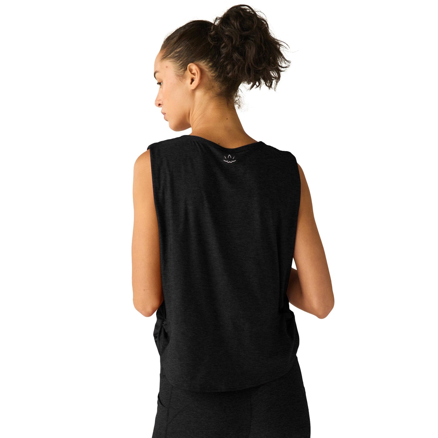 Featherweight Side Note Twist Tank - Darkest Night