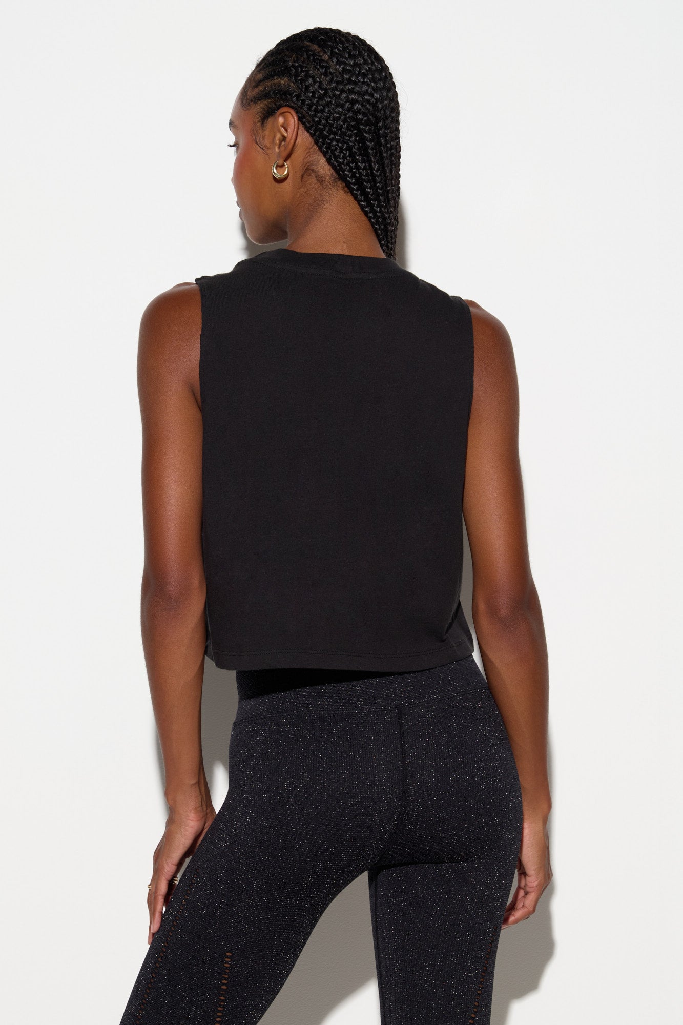 Emit Peace Spirit Crop Tank - Black