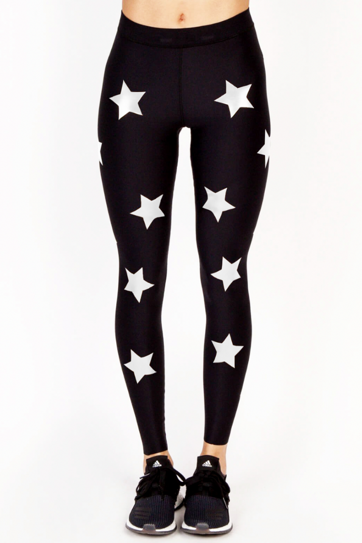 Ultra High KO Legging - Black/White Stars
