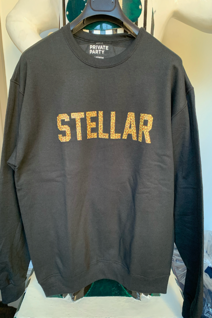 Stellar Crewneck Sweatshirt - Black/Cheetah
