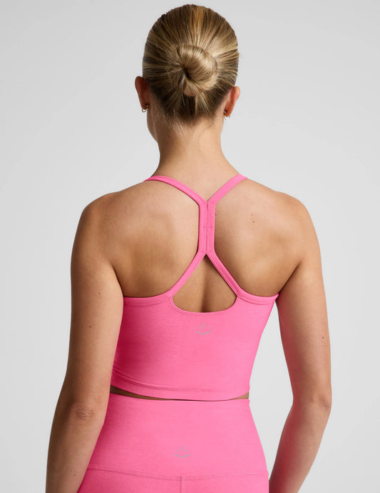 Spacedye Racerback Cropped Tank - Luscious Pink