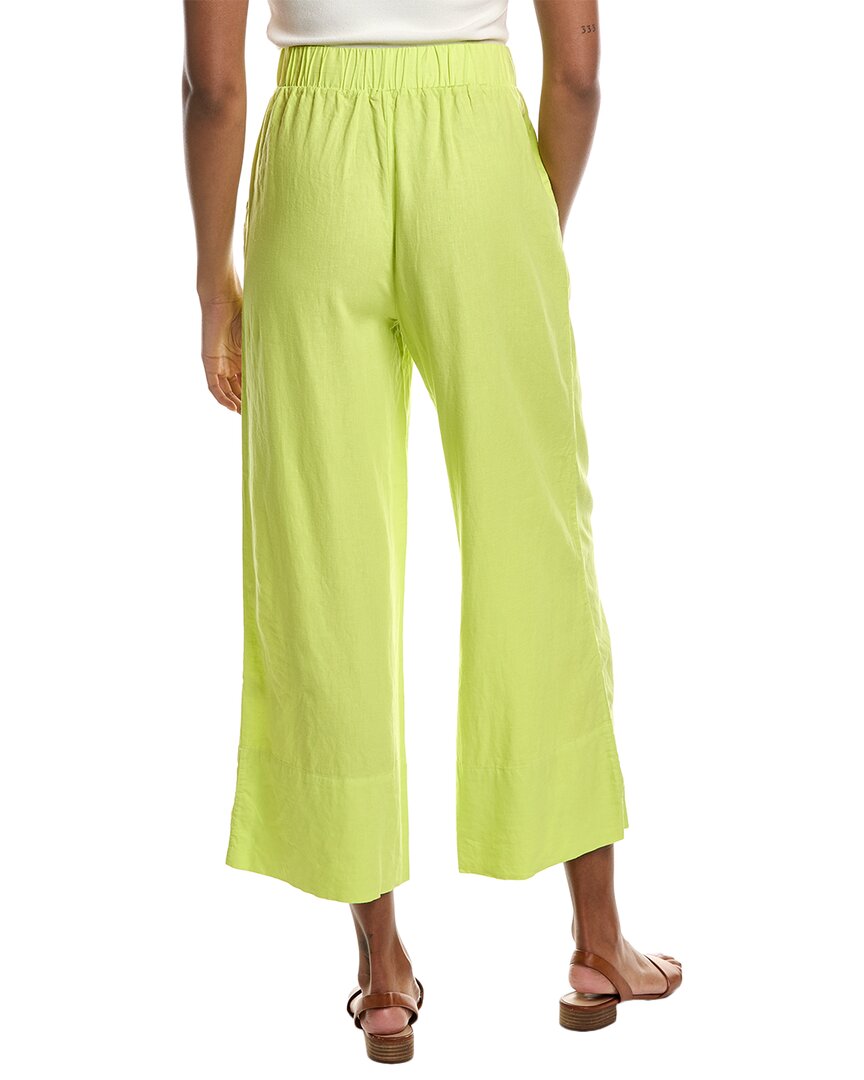 Wide Leg Linen Pant - Chartreuse