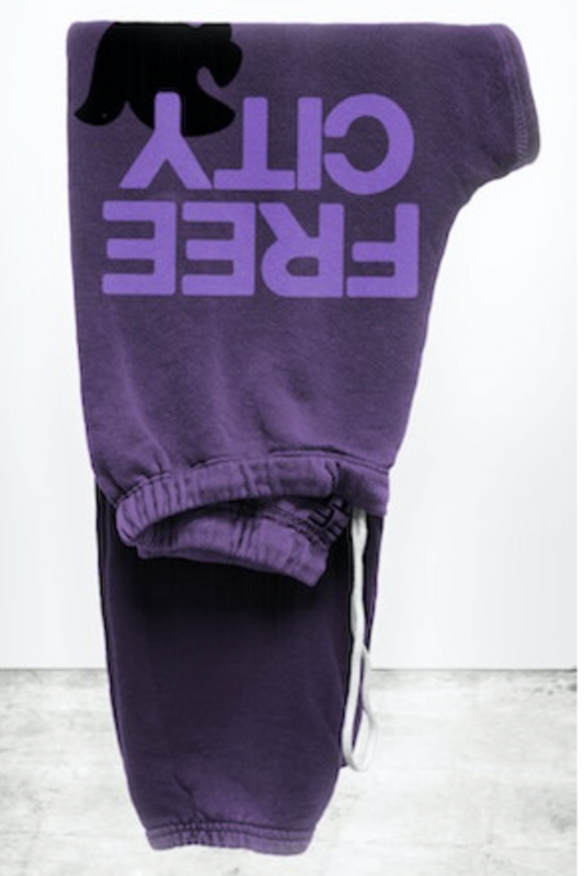 Large Sweatpant - Purple Plant