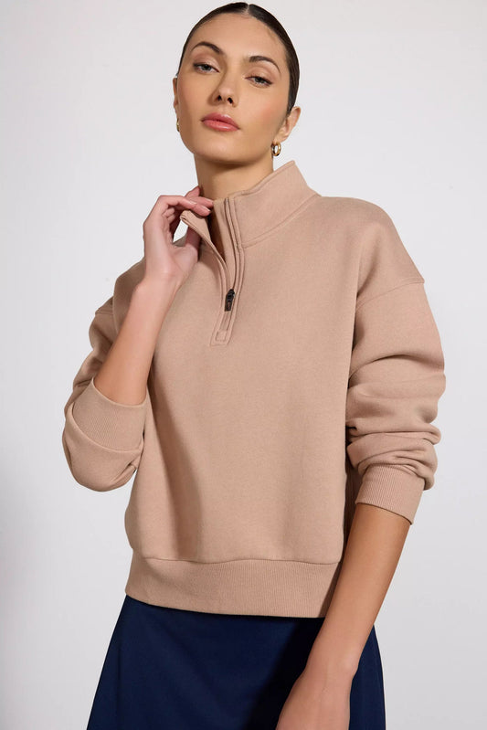 Comfort Fleece 1/4 Zip - Warm Taupe