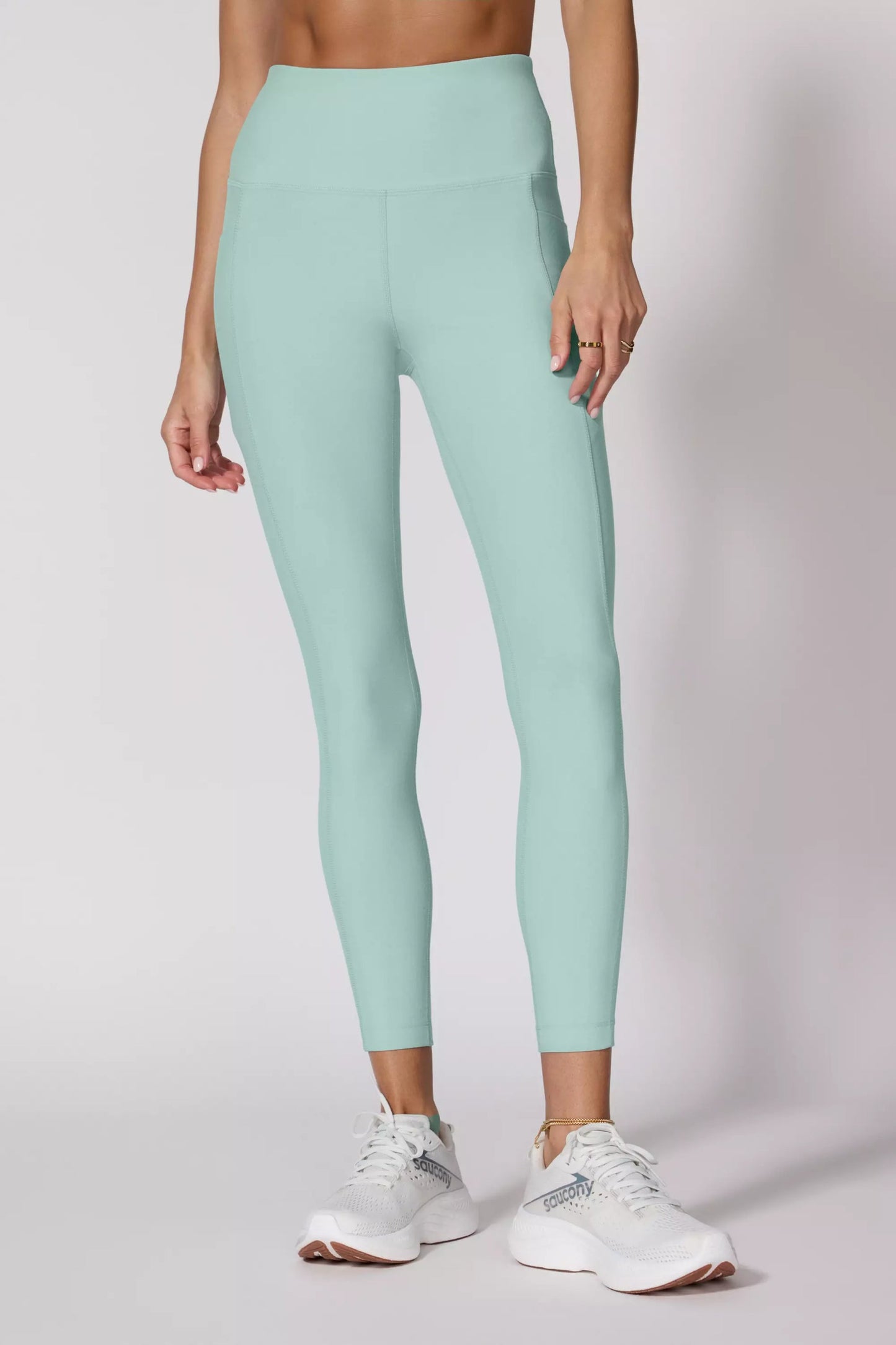 Explore High Rise Side Pocket Legging 25" Peached - Blue Haze