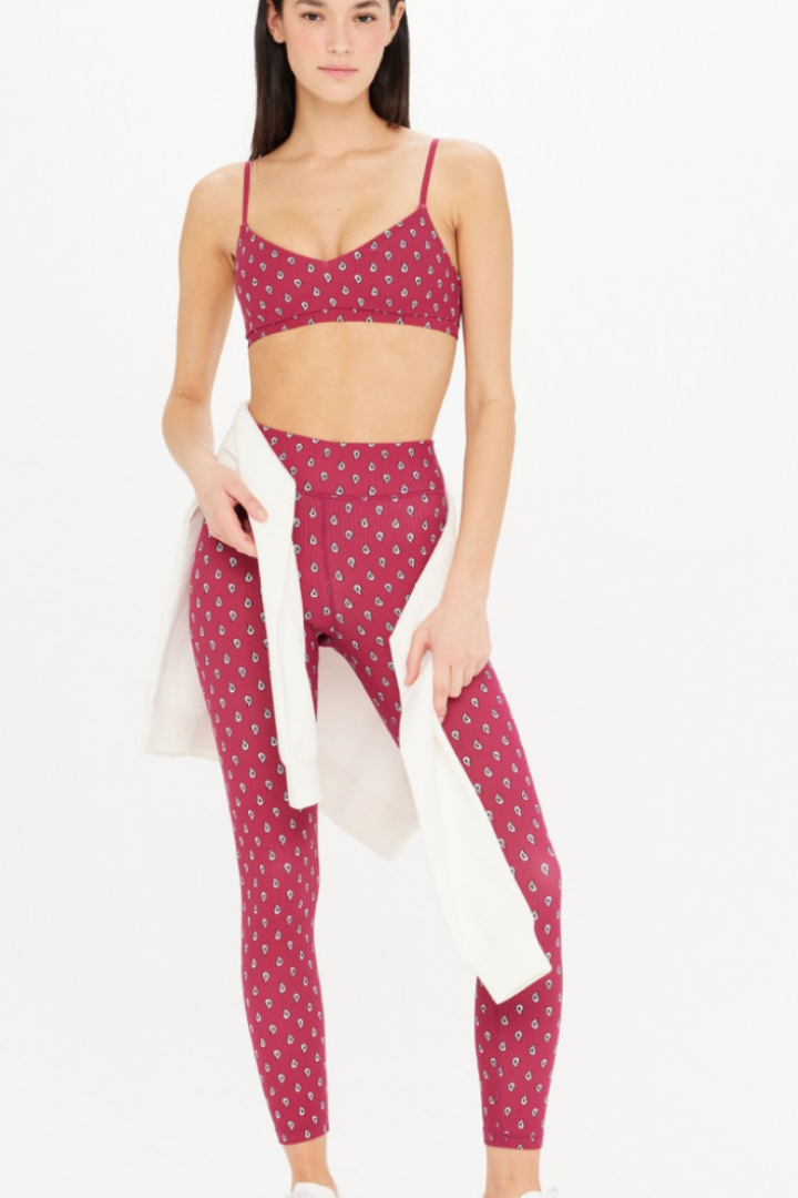 Talamaca Midi Legging - Raspberry Paisley