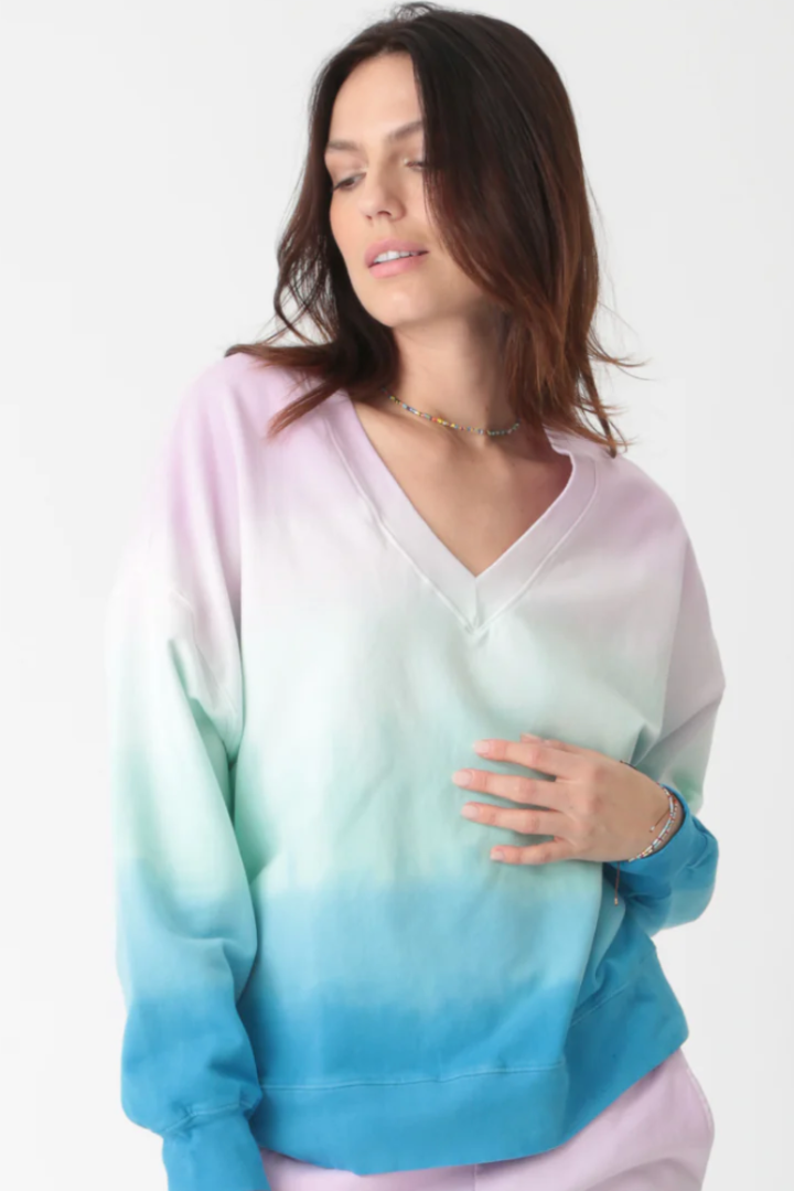 Ava Sweatshirt - Ombre Lavender