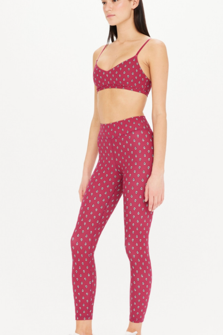 Talamaca Midi Legging - Raspberry Paisley