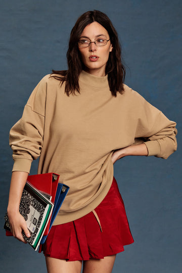 1992 Mockneck Sweatshirt - Tan