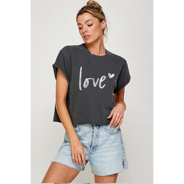 Valentine Vintage Crop Top - Pepper