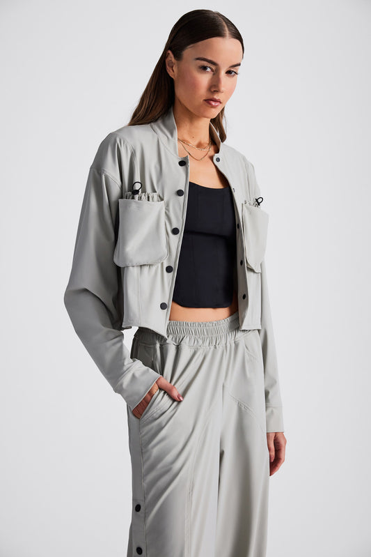 Raya Bomber Jacket - Silver Birch