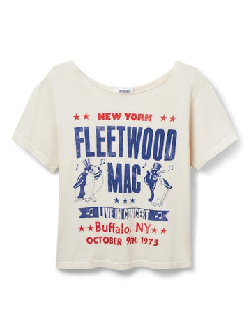Fleetwood Mac Off The Shoulder Tee - Dirty White