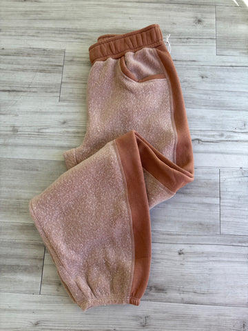 Plush Fleece Barrel Pant - Cafe