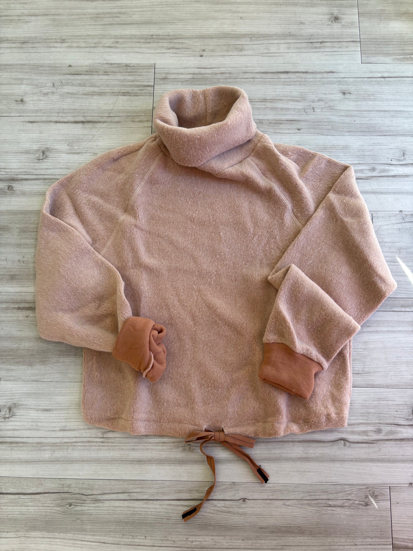 Plush Fleece Funnel Neck Pullover - Cafe