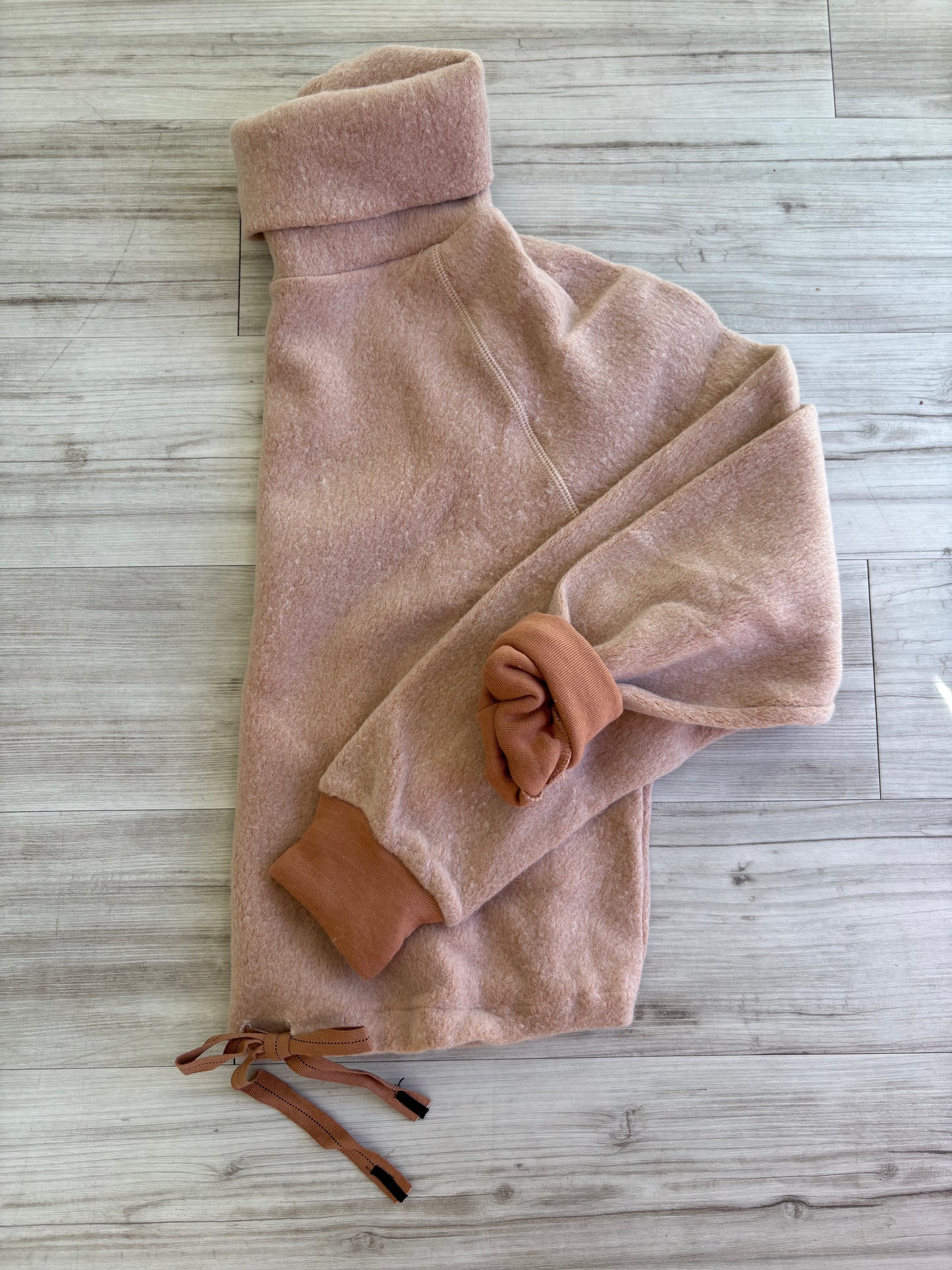 Plush Fleece Funnel Neck Pullover - Cafe