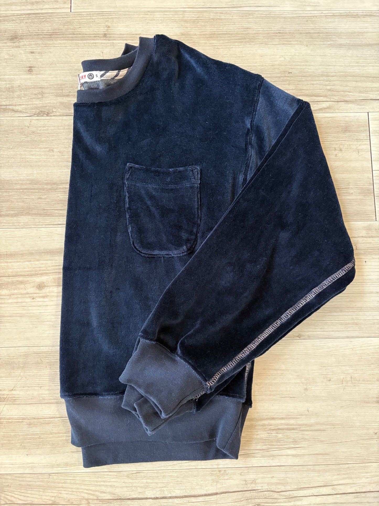 Velour Sweatshirt - Deep Navy